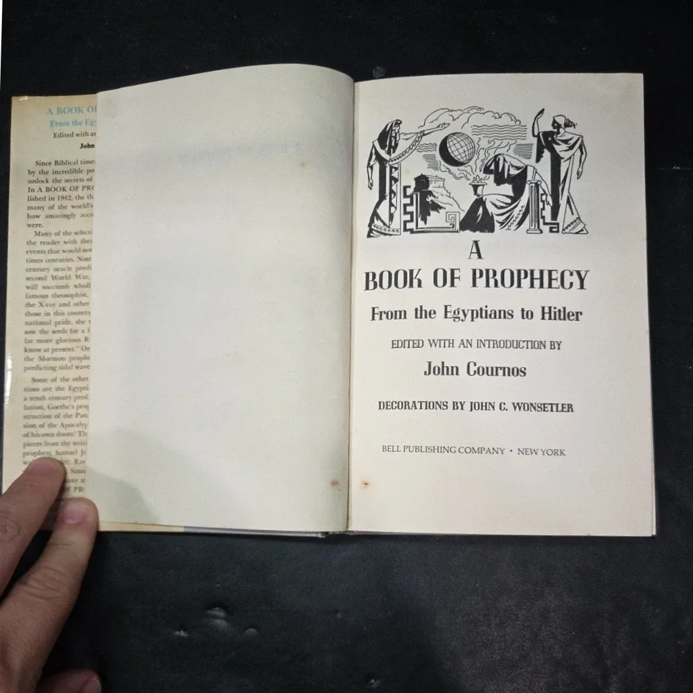 A Book of Prophecy John Cournos Bell Publishing Hardcover Occult Nostradamus